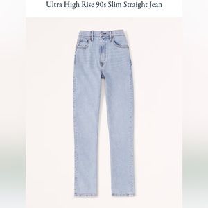 Abercrombie ultra high rise slim straight jean size 0